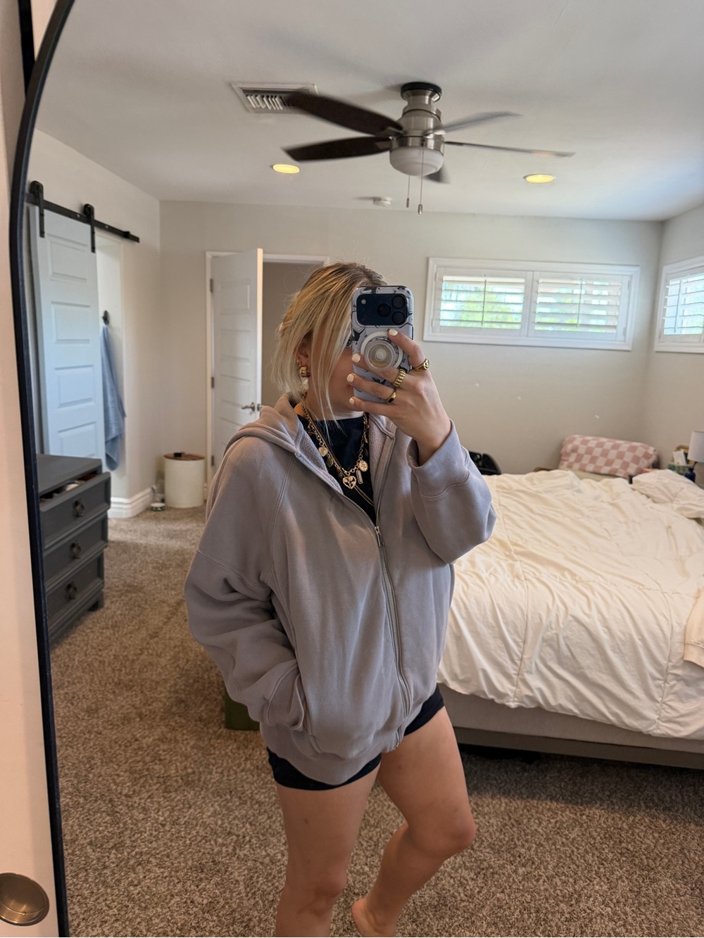 Abercrombie Dusty Purple Oversized Zip-Up Hoodie